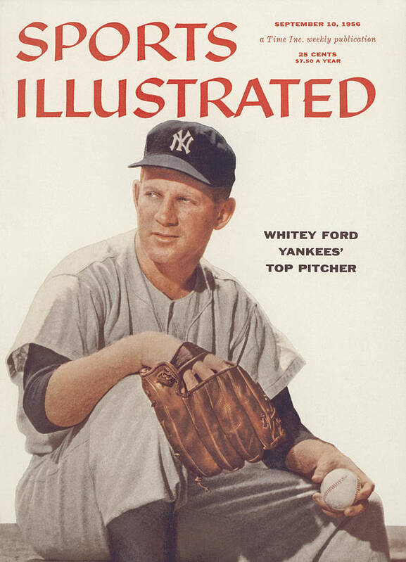 Magazine Cover Poster featuring the photograph New York Yankees Whitey Ford Sports Illustrated Cover by Sports Illustrated