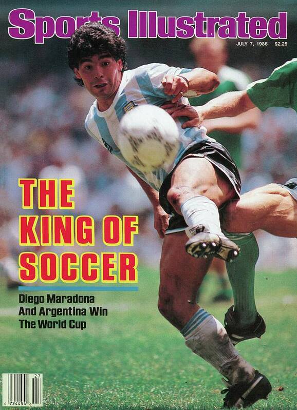 #faatoppicks Poster featuring the photograph The King Of Soccer Diego Maradona And Argentina Win The Sports Illustrated Cover by Sports Illustrated