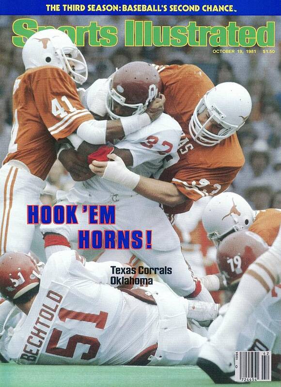 Magazine Cover Poster featuring the photograph University Of Texas Vance Bedford And Eric Holle Sports Illustrated Cover by Sports Illustrated