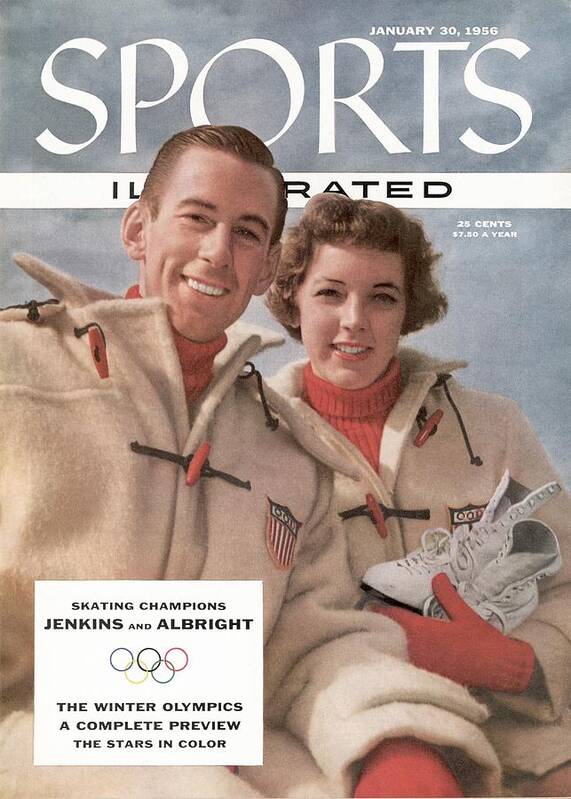 The Olympic Games Poster featuring the photograph Usa Hayes Jenkins And Tenley Albright, 1956 Cortina Sports Illustrated Cover by Sports Illustrated