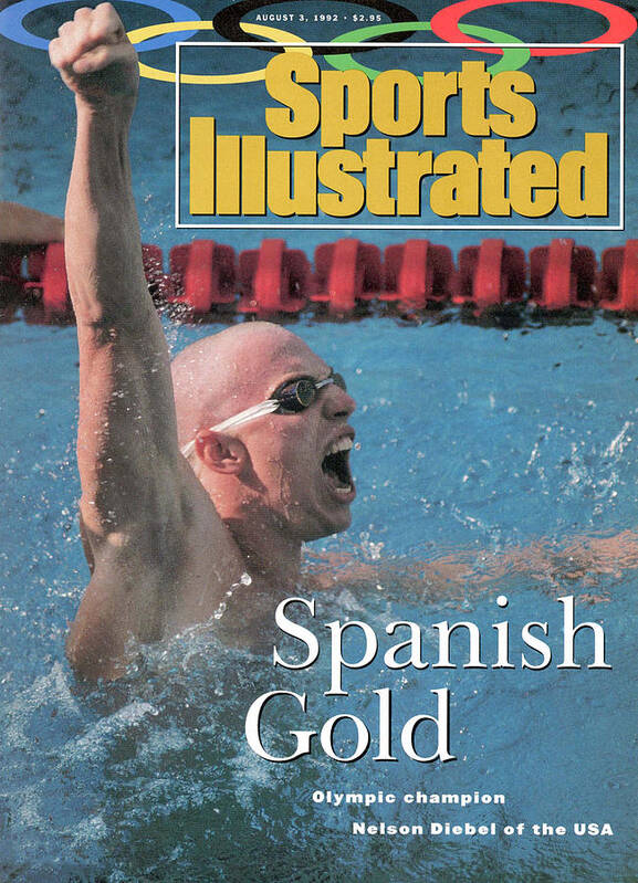 Magazine Cover Poster featuring the photograph Usa Nelson Diebel, 1992 Summer Olympics Sports Illustrated Cover by Sports Illustrated