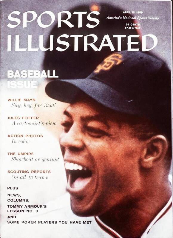 Magazine Cover Poster featuring the photograph San Francisco Giants Willie Mays Sports Illustrated Cover by Sports Illustrated
