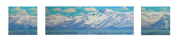 Lake Tahoe Poster featuring the painting Lake Tahoe After the Storm Triptych by Frank Wilson