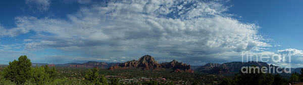 Sedona Poster featuring the photograph Sedona Panorama 1-Signed-16x57 by J L Woody Wooden