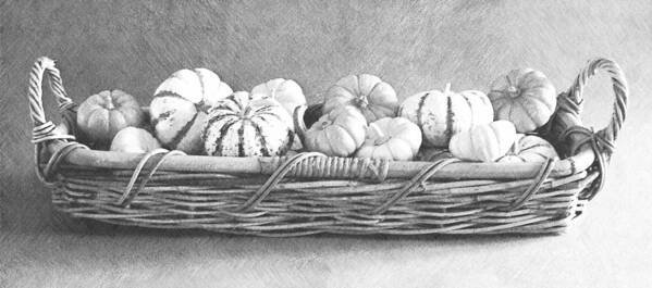 Gourd Poster featuring the photograph Basket Of Gourds by Frank Wilson