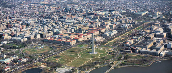 Aerial Shot Of Dc Poster featuring the photograph DC from Above by JC Findley