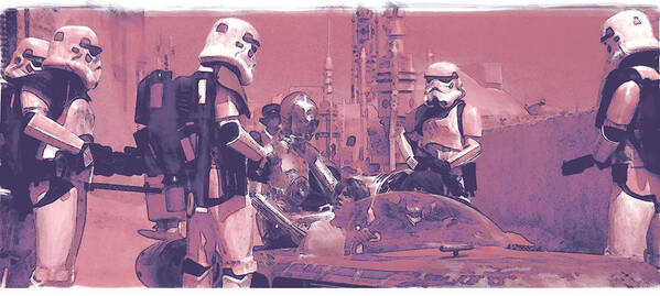 Star Wars Poster featuring the digital art Checkpoint by Kurt Ramschissel