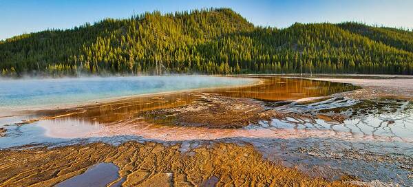Grand Prismatic Spring Poster featuring the photograph Grand Prismatic Spring Panorama by Robert Blandy Jr