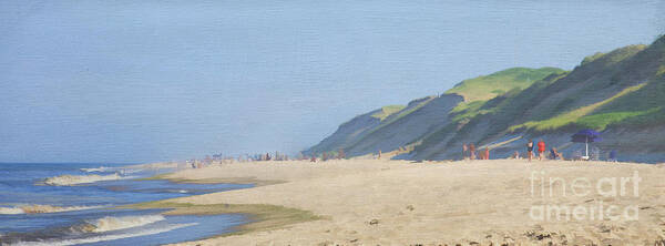 Ocean Poster featuring the digital art The Dunes of Wellfleet by Jayne Carney