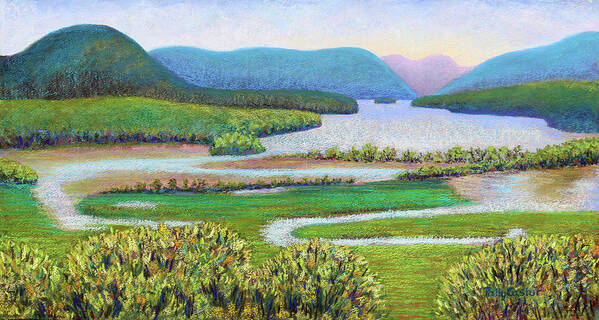 Hudson River Poster featuring the painting Hudson River in Summer by Polly Castor