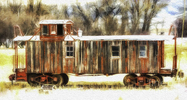 Colorado Poster featuring the photograph Little Red Caboose by Bitter Buffalo Photography