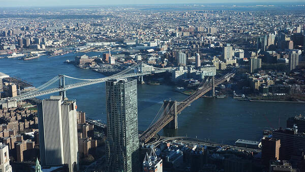 Brooklyn Poster featuring the photograph NYC Bridges by Matthew Bamberg