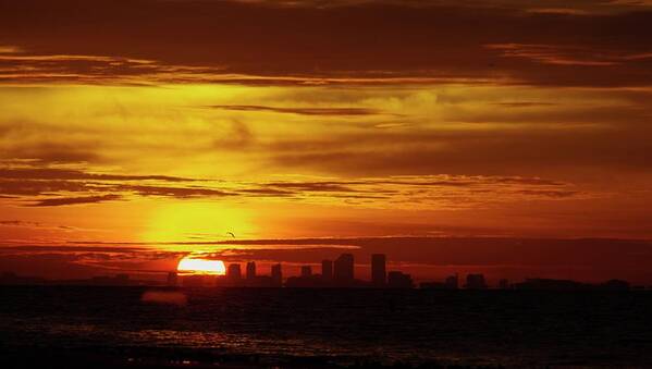 Sun Poster featuring the photograph Smoldering Dawn by Stoney Lawrentz