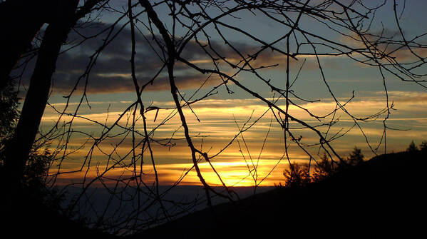 Sunrise Poster featuring the photograph Sunrise in Fracture by Zackary Jones