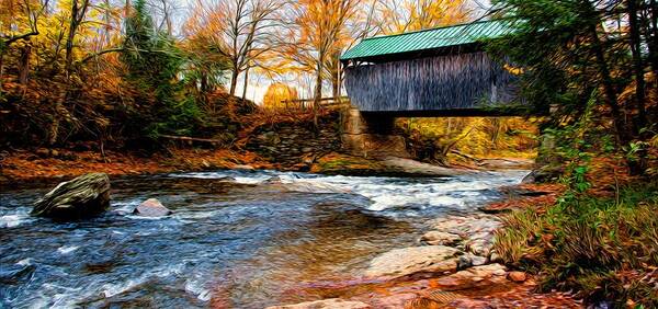 Fall Poster featuring the photograph Covered Bridge #2 by Bill Howard