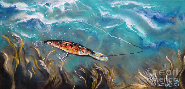 Fishing Poster featuring the painting Bagley's Deep Dive by Chad Berglund