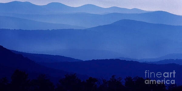 Blue Ridge Mountains Poster featuring the photograph Blue Ridge Mountain Panoramic by Thomas R Fletcher