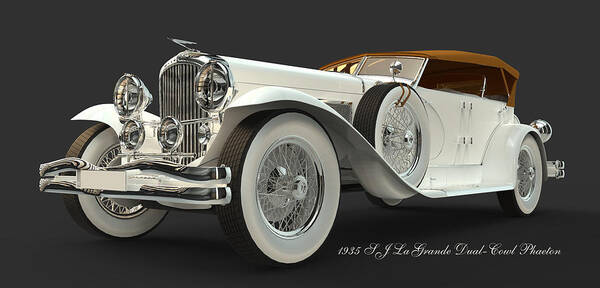 Classic Cars Poster featuring the digital art Duesenberg by William Ladson