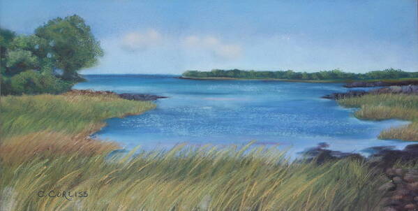 Maine Poster featuring the pastel Maine Blues by Carol Corliss