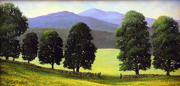 Landscape Poster featuring the painting Old Wall Old Maples by Frank Wilson
