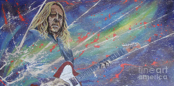 Warren Haynes Poster featuring the painting Soulshining by Stuart Engel