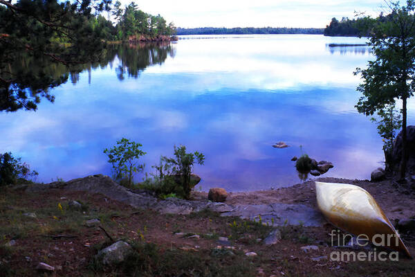 Canoe Poster featuring the photograph Campsite Serenity by Thomas R Fletcher