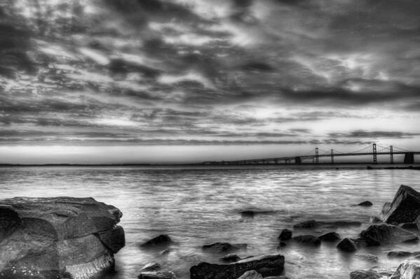 Chesapeake Bay Poster featuring the photograph Chesapeake Splendor BW by JC Findley