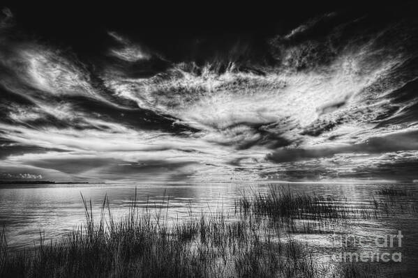 Clouds Poster featuring the photograph Dream of Better Days-bw by Marvin Spates