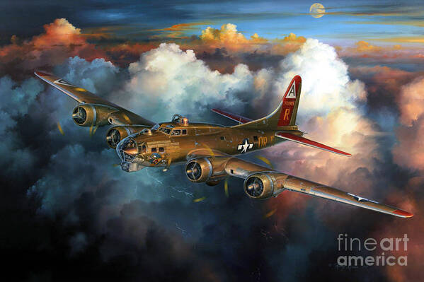 Aviation Art Poster featuring the painting Last Flight For Nine-O-Nine by Randy Green