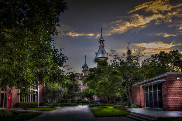 University Of Tampa Poster featuring the photograph Old Meets New by Marvin Spates