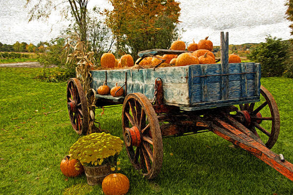 Fall Poster featuring the photograph Pumpkins by Bill Howard