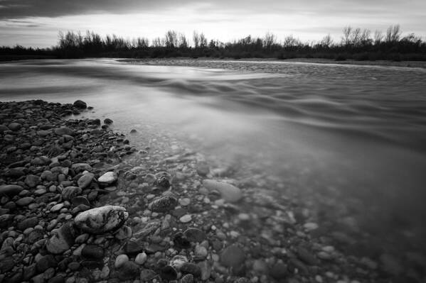 Landscapes Poster featuring the photograph Restless river by Davorin Mance