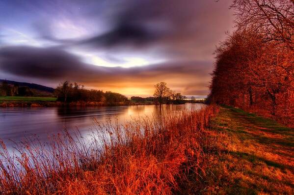 Sunset Poster featuring the photograph Sunset On The Suir by Joe Ormonde