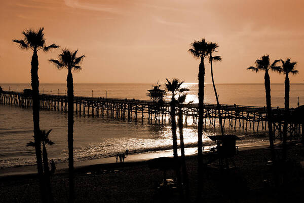 Sunset Over The Pacific Poster featuring the photograph Sunset over the Pacific by Ann van Breemen