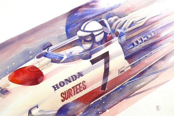 Watercolor Poster featuring the painting Surtees by Robert Hooper