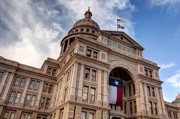 Texas Poster featuring the photograph Texas State Capitol 1 by Paul Huchton