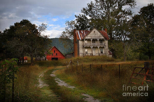 Homestead Poster featuring the photograph The Old Homestead by T Lowry Wilson