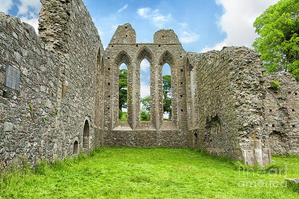 1180 Poster featuring the photograph Inch Abbey, Downpatrick #1 by Jim Orr