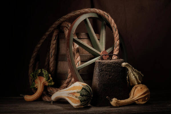 Gourd Poster featuring the photograph Rustic Still Life #1 by Tom Mc Nemar
