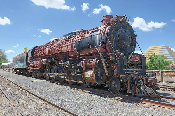 2-10-4 Poster featuring the photograph Atsf 5021 by Jim Thompson