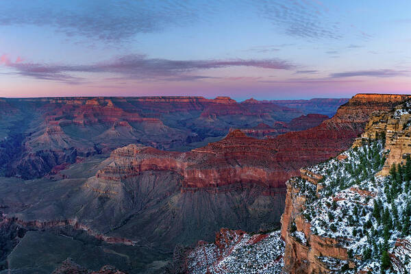 Grand Canyon Poster featuring the photograph Grand Canyon - South Rim Twilight by Shuwen Wu