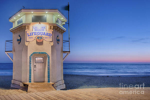 Beach Poster featuring the photograph Laguna Beach Lifeguard Tower by David Levin