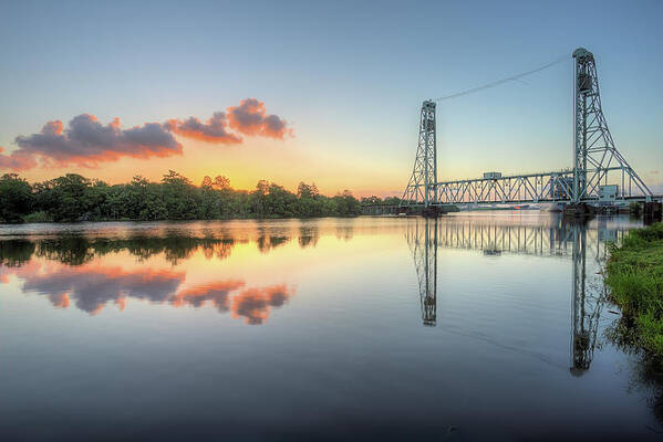 Beaumont Poster featuring the photograph Sunrise over The Neches River In Beaumont by JC Findley
