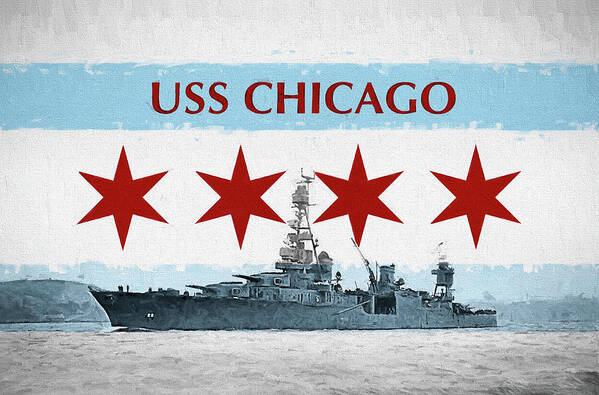 Uss Chicago Poster featuring the photograph The USS Chicago by JC Findley