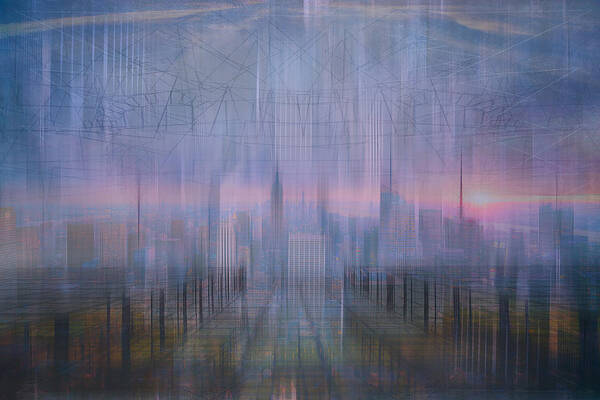 Cityscape Poster featuring the photograph City in Abstract by Cheryl Day