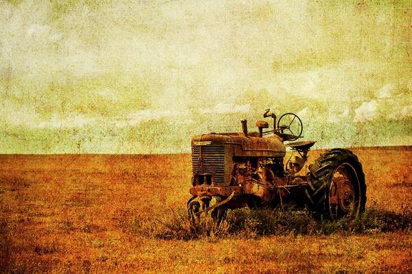 Tractor Poster featuring the photograph A Bit Old and Rusty by Elin Skov Vaeth