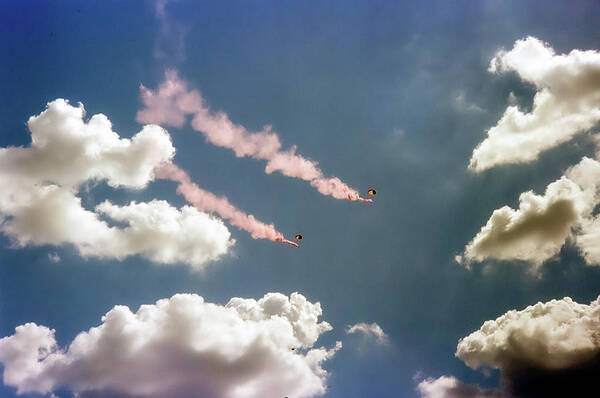 Sky Divers Poster featuring the photograph Aerials by Jim Mathis