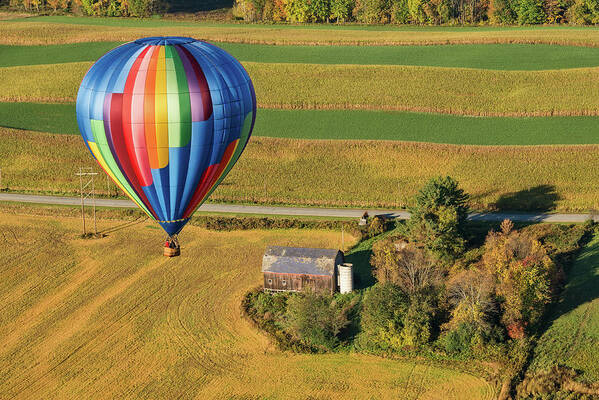 Hot Air Balloon Poster featuring the photograph Gilly Bean Flying Hight by Jim Vallee