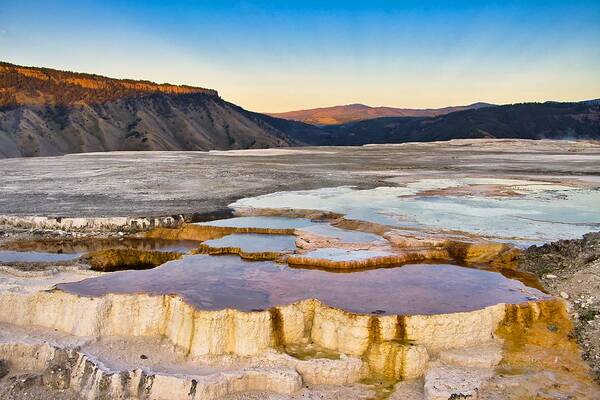 Mammoth Poster featuring the photograph Mammoth Hot Spring Yellowstone by Robert Blandy Jr