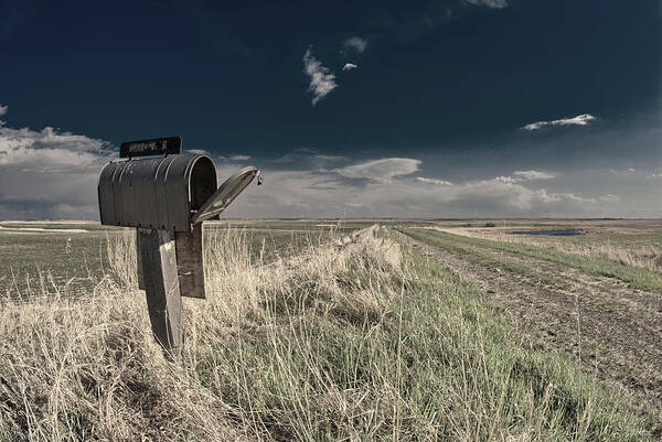 Abandoned Poster featuring the photograph Return to Sender - a mailbox at an abandoned rural farm homestead by Peter Herman